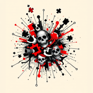 Trash Polka Jigsaw Tattoo