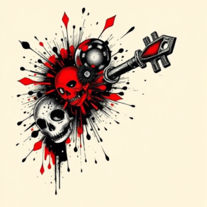 Trash Polka Key Tattoo