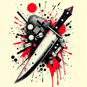 Trash Polka Knife Tattoo