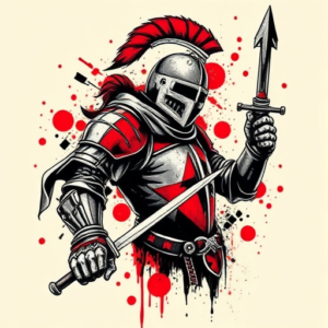 Trash Polka Knight Tattoo