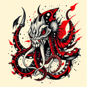 Trash Polka Kraken Tattoo