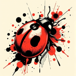 Trash Polka Ladybug Tattoo