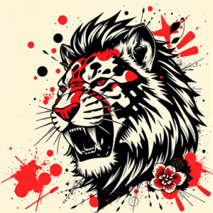 Trash Polka Leo Tattoo