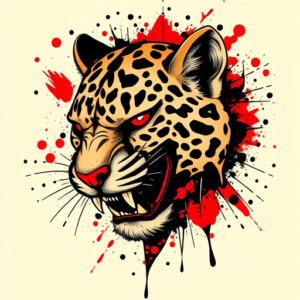 Trash Polka Leopard Tattoo