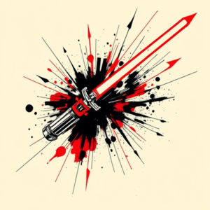 Trash Polka Lightsaber Tattoo