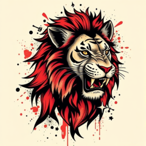 Trash Polka Lioness Tattoo