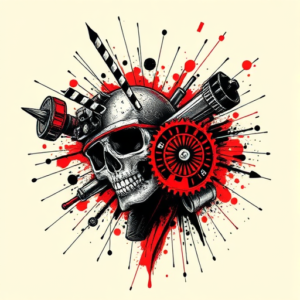 Trash Polka Mechanic Tattoo