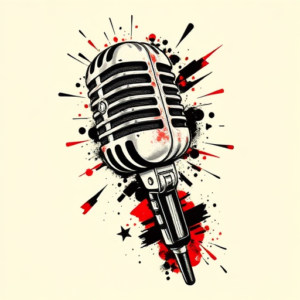 Trash Polka Microphone Tattoo