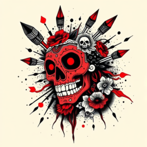 Trash Polka Mictlantecuhtli Tattoo