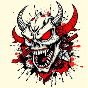 Trash Polka Monstera Tattoo