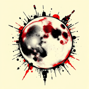 Trash Polka Moon Tattoo