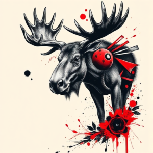 Trash Polka Moose Tattoo