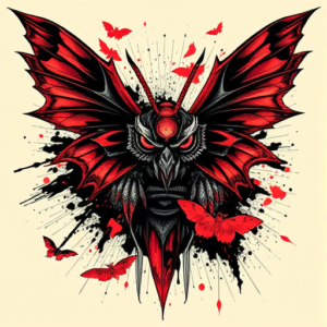 Trash Polka Mothman Tattoo