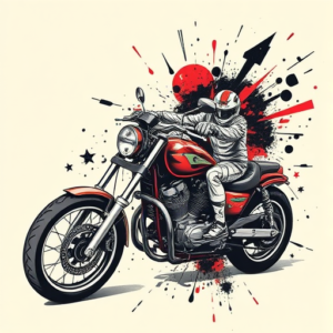 Trash Polka Motorcycle Tattoo