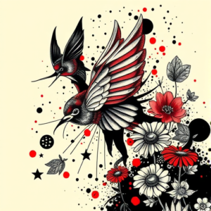 Trash Polka Nature Tattoo