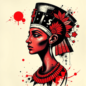 Trash Polka Nefertiti Tattoo