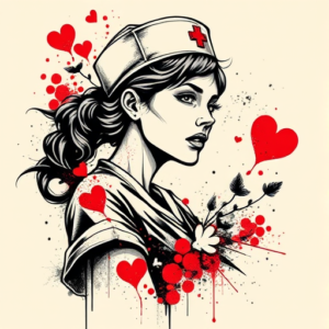 Trash Polka Nurse Tattoo