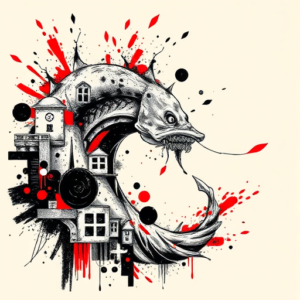 Trash Polka Ocean Tattoo