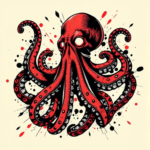 Trash Polka Octopus Tattoo