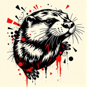 Trash Polka Otter Tattoo