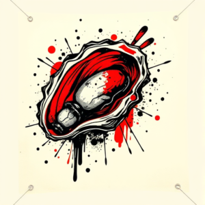 Trash Polka Oyster Tattoo