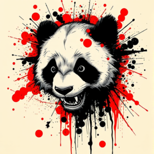 Trash Polka Panda Tattoo