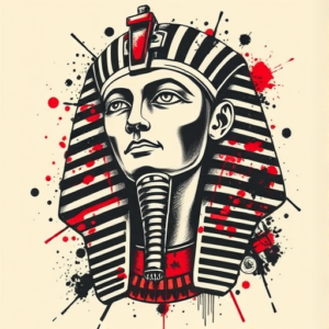 Trash Polka Pharaoh Tattoo