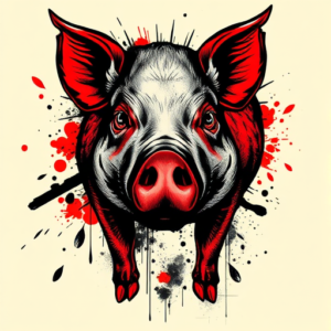 Trash Polka Pig Tattoo