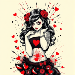 Trash Polka Pinup Tattoo