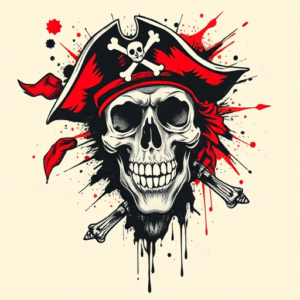 Trash Polka Pirate Tattoo