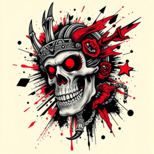 Trash Polka Poseidon Tattoo