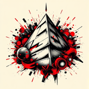 Trash Polka Pyramid Tattoo