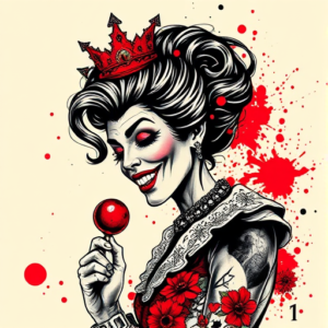 Trash Polka Queen Tattoo