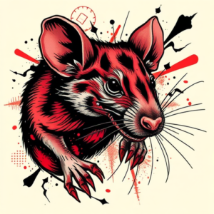 Trash Polka Rat Tattoo