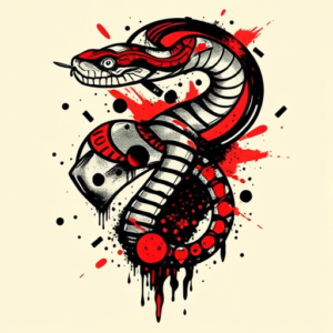 Trash Polka Rattlesnake Tattoo