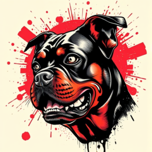 Trash Polka Rottweiler Tattoo