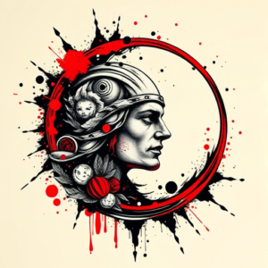 Trash Polka Saturn Tattoo