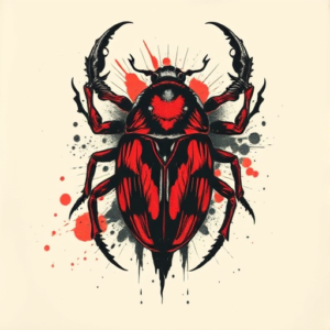 Trash Polka Scarab Tattoo