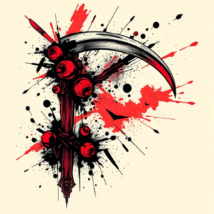 Trash Polka Scythe Tattoo