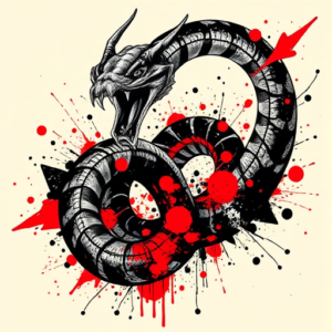 Trash Polka Serpent Tattoo