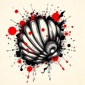 Trash Polka Shell Tattoo