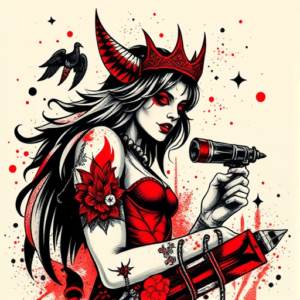Trash Polka Siren Tattoo