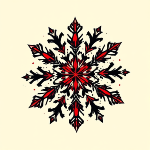 Trash Polka Snowflake Tattoo