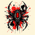 Trash Polka Spider Tattoo