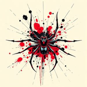 Trash Polka Spiderweb Tattoo