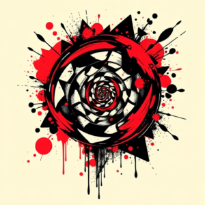 Trash Polka Spiral Tattoo