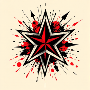 Trash Polka Star Tattoo