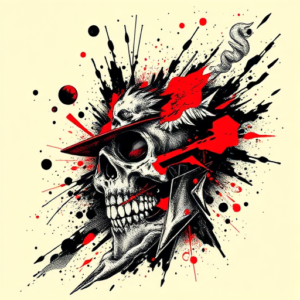 Trash Polka Storm Tattoo