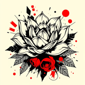 Trash Polka Succulent Tattoo