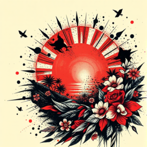 Trash Polka Sunrise Tattoo